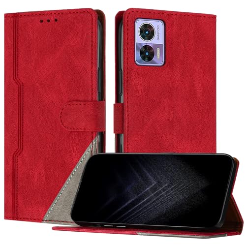 Netany Schutzhülle für Motorola Edge 30 Neo/Edge 30 Lite, PU Leder Flip Wallet Handyhülle mit magnetisch Kartenfächer Standfunktion Hülle für Moto Edge 30 Neo - Rot Netany Schutzhülle für Motorola Edge 30 Neo/Edge 30 Lite, PU Leder Flip Wallet Handyhülle mit magnetisch Kartenfächer Standfunktion Hülle für Moto Edge 30 Neo - Rot von Netany