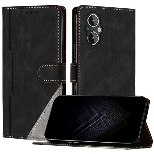 Netany Schutzhülle für OnePlus Nord N20 5G, PU Leder Flip Wallet Handyhülle mit magnetisch Kartenfächer Standfunktion Hülle für OnePlus Nord N20 5G - Schwarz von Netany