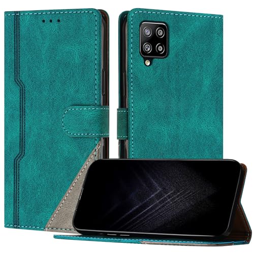 Netany Schutzhülle für Samsung Galaxy A22 4G, PU Leder Flip Wallet Handyhülle mit magnetisch Kartenfächer Standfunktion Hülle für Galaxy A22 4G - Grün von Netany