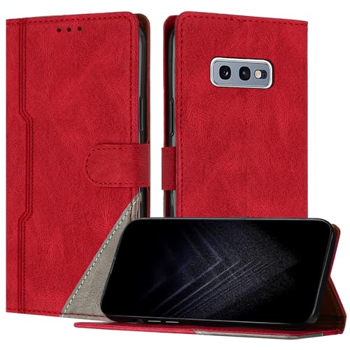 Netany Schutzhülle für Samsung Galaxy S10E, PU Leder Flip Wallet Handyhülle mit magnetisch Kartenfächer Standfunktion Hülle für Galaxy S10E - Rot Netany Schutzhülle für Samsung Galaxy S10E, PU Leder Flip Wallet Handyhülle mit magnetisch Kartenfächer Standfunktion Hülle für Galaxy S10E - Rot von Netany