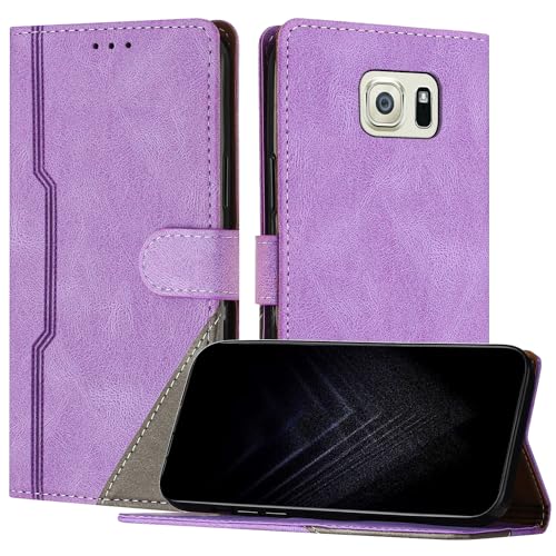 Netany Schutzhülle für Samsung Galaxy S6 Edge Plus, PU Leder Flip Wallet Handyhülle mit magnetisch Kartenfächer Standfunktion Hülle für Galaxy S6 Edge Plus - Lila Netany Schutzhülle für Samsung Galaxy S6 Edge Plus, PU Leder Flip Wallet Handyhülle mit magnetisch Kartenfächer Standfunktion Hülle für Galaxy S6 Edge Plus - Lila von Netany