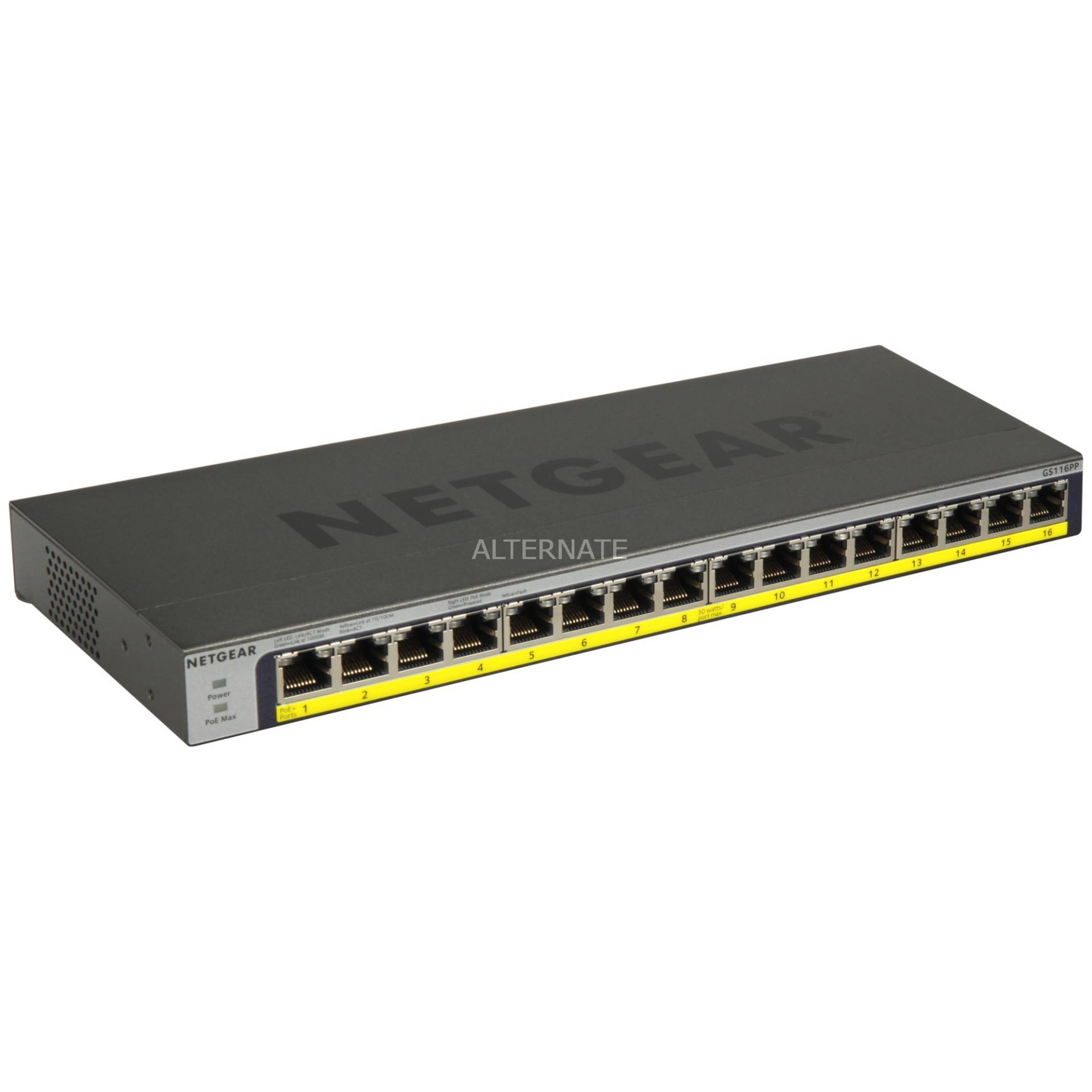 GS116PP, Switch von Netgear