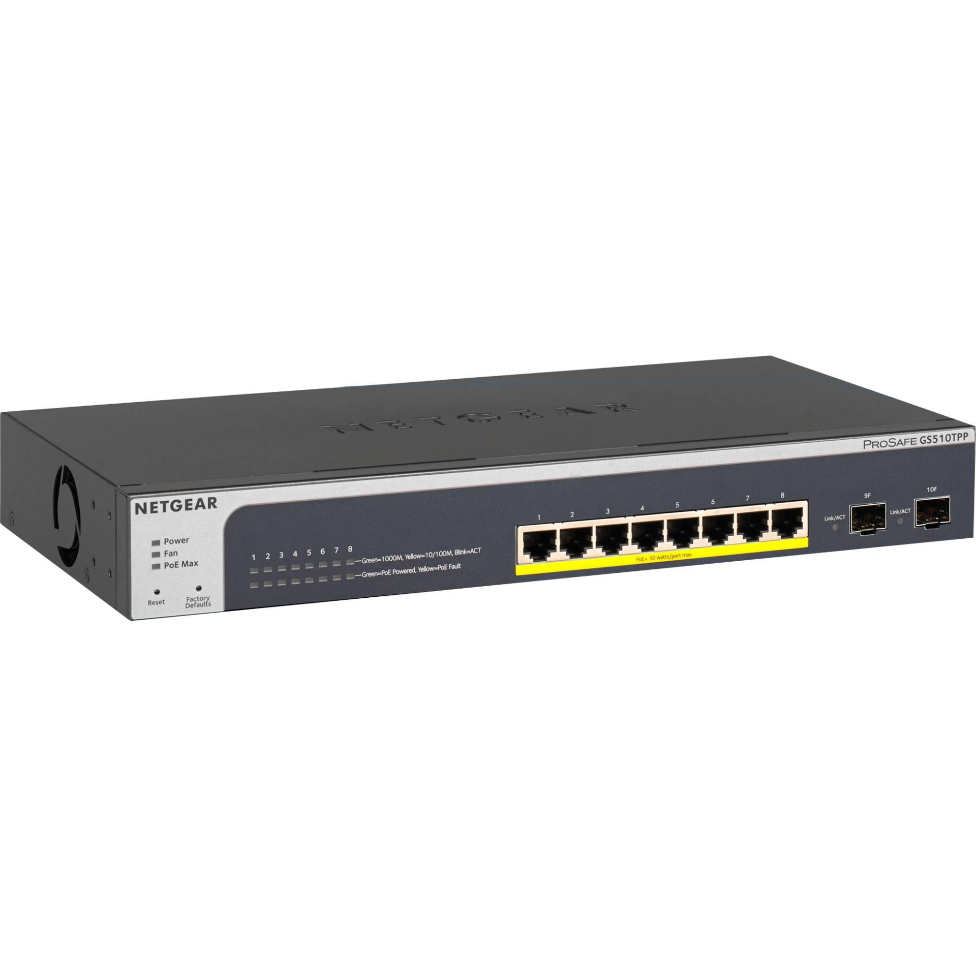 GS510TPP PoE/GE/GE/SMA/08, Switch von Netgear