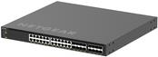 Netgear AV Line M4350-24X8F8V - Switch - L3 - managed - 24 x 100/1000/2.5G/5G/10GBase-T (PoE++) + 8 x 10Gb Ethernet SFP+ + 8 x 25 Gigabit SFP28 - Luftstrom von vorne nach hinten - an Rack montierbar - PoE++ (290 W) (XSM4340V-100NES) von Netgear