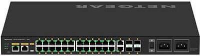 NETGEAR AV Line M4250-26G4F-PoE++ - Switch - L3 - managed - 24 x 10/100/1000 (PoE++) + 2 x 10/100/1000 + 4 x 1000Base-X SFP - Seite-zu-Seite-Luftstrom - an Rack montierbar - PoE++ (1440 W) von Netgear