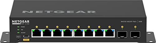 NETGEAR AV Line M4250-8G2XF-PoE+ vollständig verwalteter Desktop-Switch (GSM4210PX) von Netgear