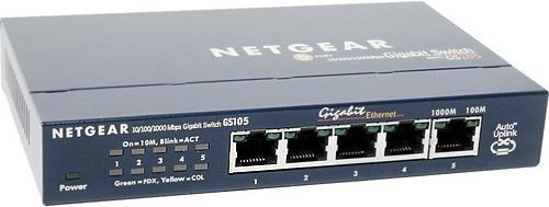 NETGEAR GS105 - Switch - 5 x 10/100/1000 - Desktop (GS105 GE) von Netgear