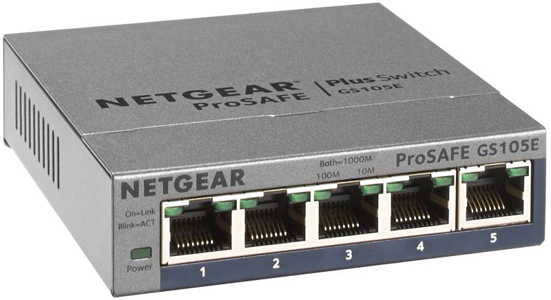 NETGEAR GS105E - Switch, 5-Port, Gigabit Ethernet von Netgear