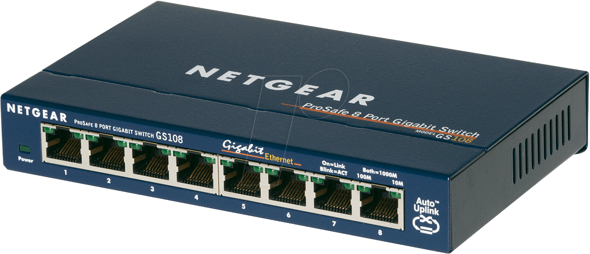 NETGEAR GS108 - Switch, 8-Port, Gigabit Ethernet von Netgear