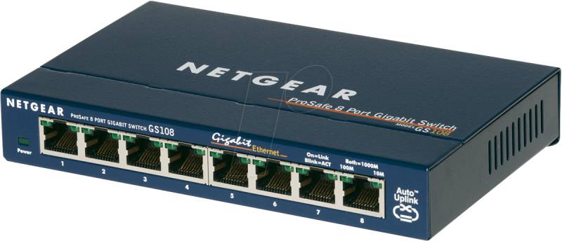 NETGEAR GS108 - Switch, 8-Port, Gigabit Ethernet von Netgear