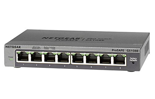 NETGEAR GS108E-100PES ProSAFE Plus 8-Port GigaBit Switch von Netgear