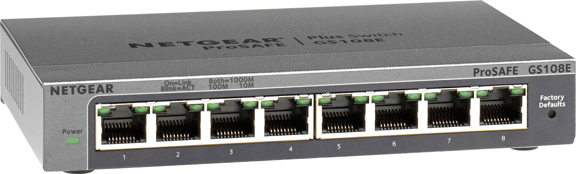NETGEAR GS108E - Switch, 8-Port, Gigabit Ethernet von Netgear