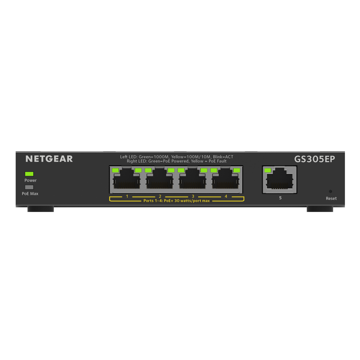 NETGEAR GS305EP SOHO Plus Switch [5x Gigabit Ethernet, 4x PoE+, 63W] von Netgear