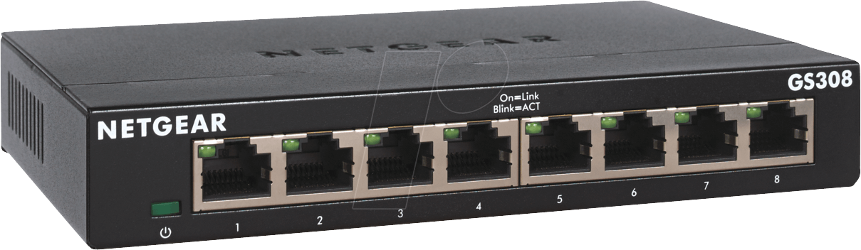 NETGEAR GS308 - Switch, 8-Port, Gigabit Ethernet von Netgear