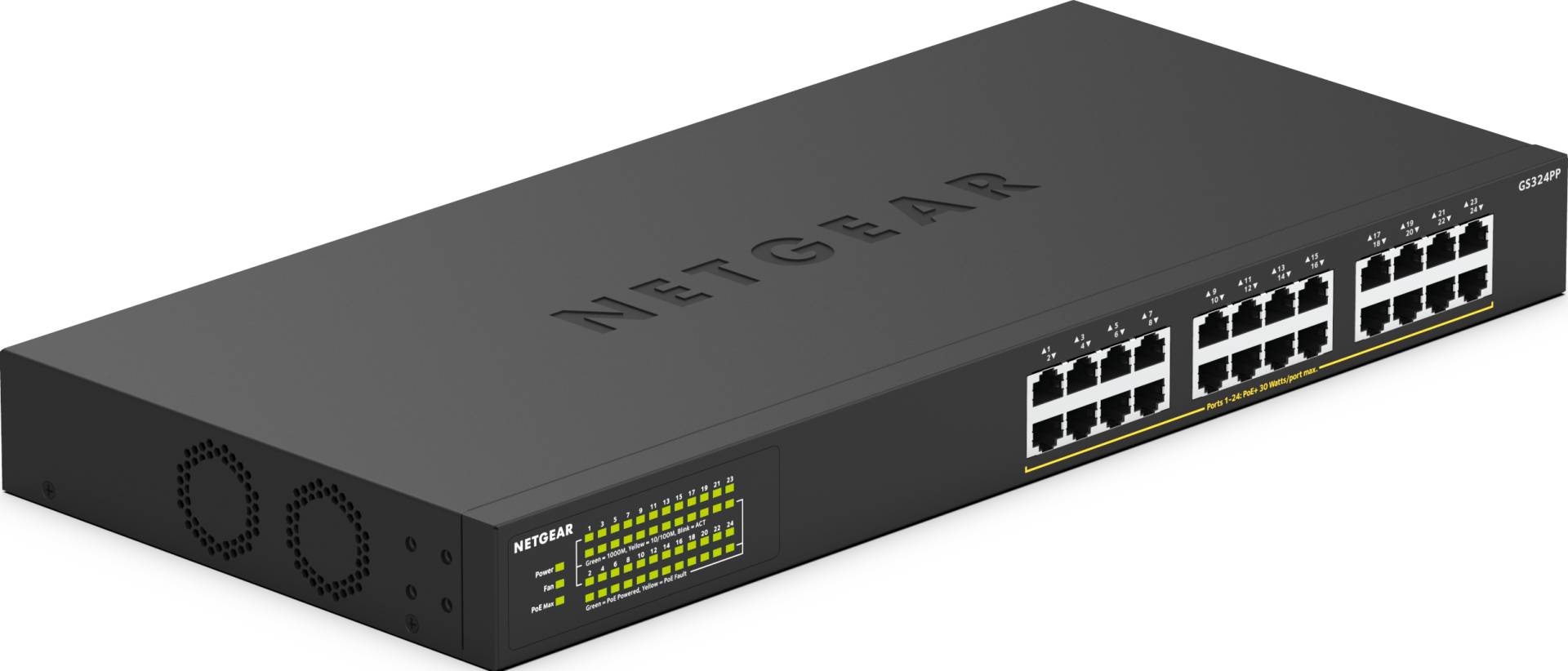 NETGEAR GS324PP - Switch, 24-Port, Gigabit Ethernet, PoE+ von Netgear