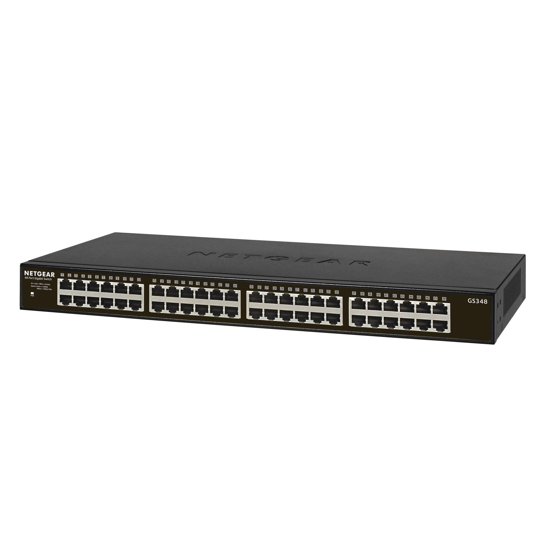 NETGEAR GS348 48-Port Unmanaged Switch [48x Gigabit Ethernet] von Netgear