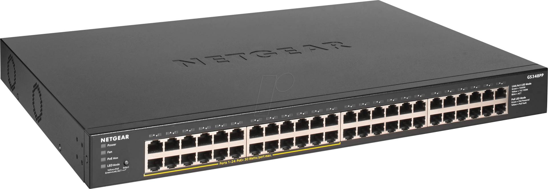 NETGEAR GS348PP - Switch, 48-Port, Gigabit Ethernet von Netgear