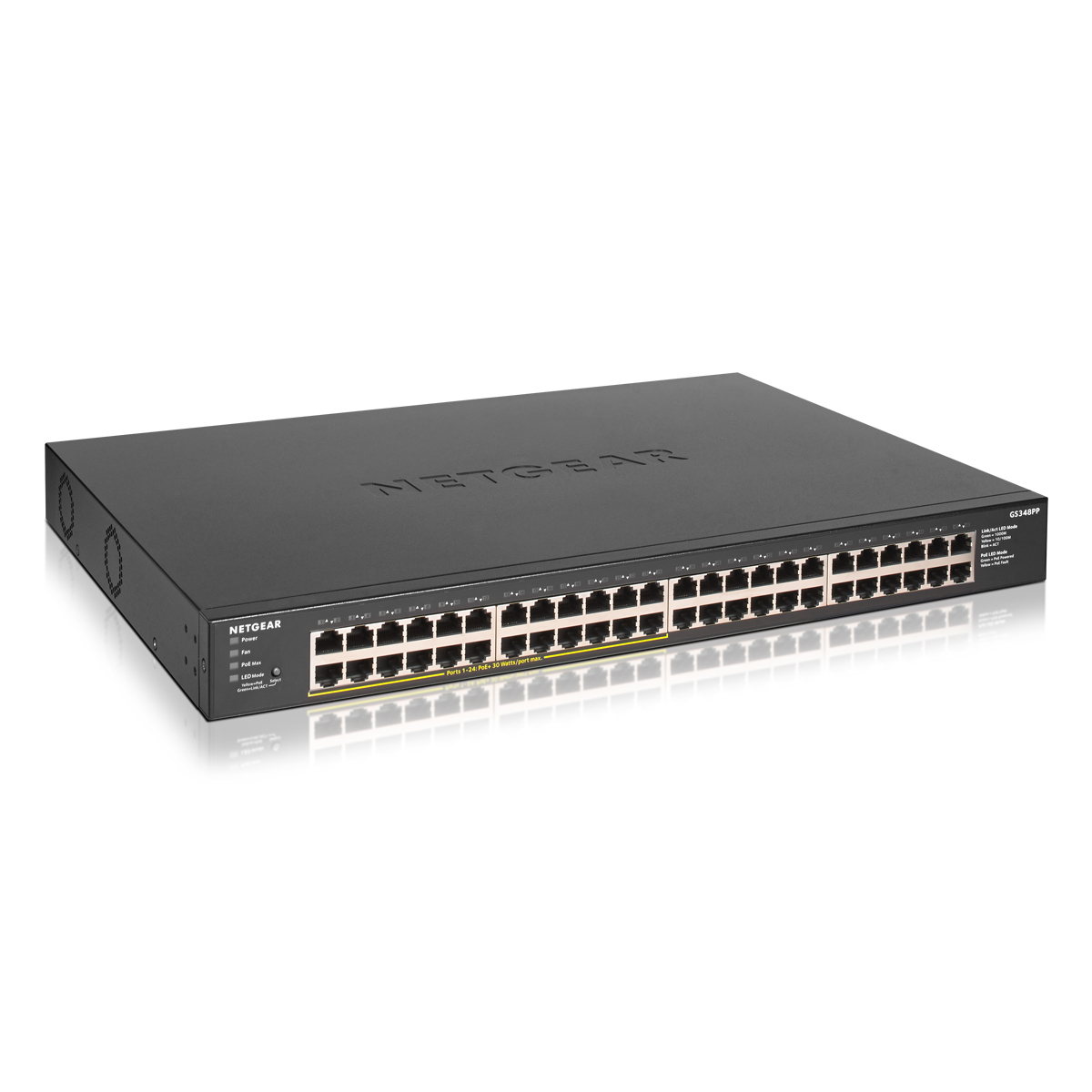 NETGEAR GS348PP Unmanaged Switch [48x Gigabit Ethernet (24x PoE+)] von Netgear