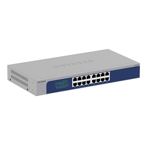 NETGEAR 16-Port Gigabit Ethernet Unmanaged Switch (GS516): Desktop-, Wand- oder Rack-Befestigung von Netgear
