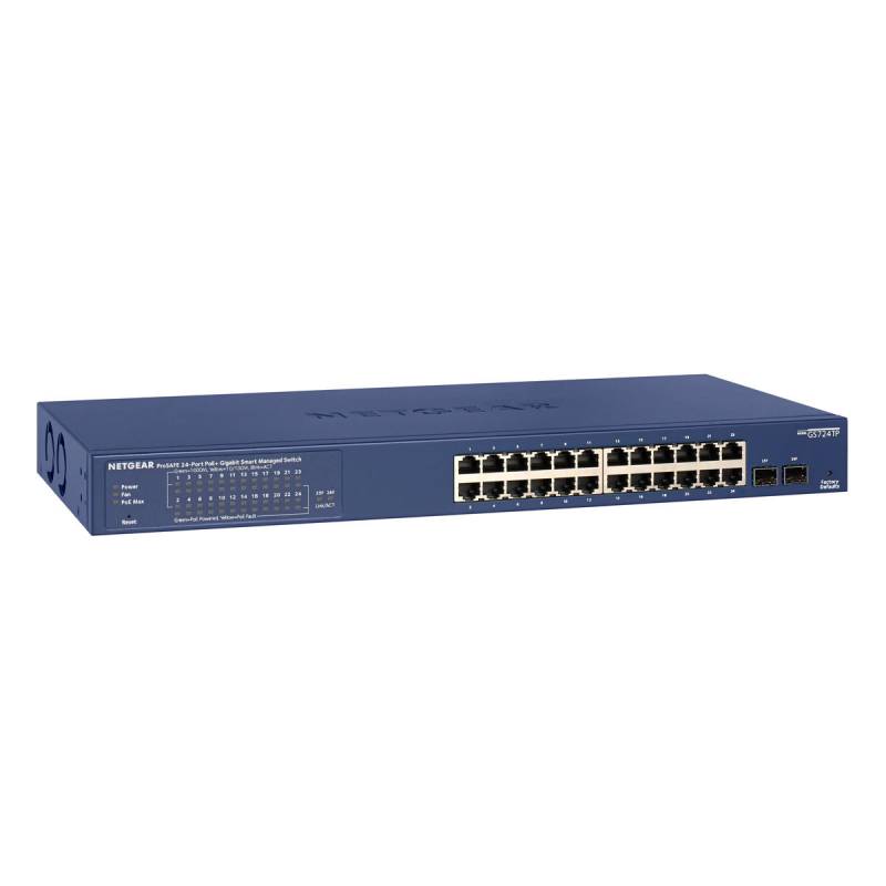 NETGEAR GS724TPP Smart Switch [24x Gigabit Ethernet PoE+, 380W, 2x SFP] von Netgear