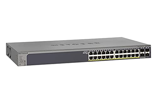 NETGEAR GS728TP Switch 24 Port Gigabit Ethernet PoE Switch Smart (Netzwerk Switch Managed mit PoE und 4 SFP Ports, ProSAFE Lifetime-Garantie) von Netgear