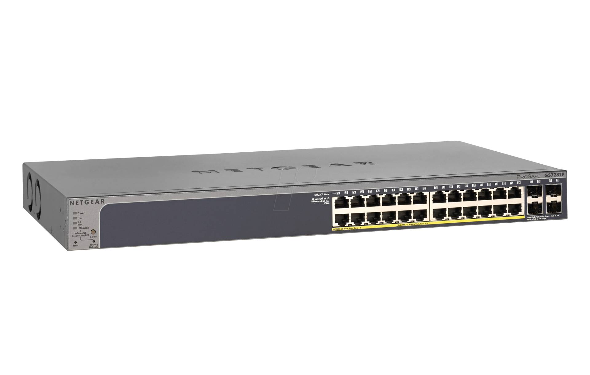 NETGEAR GS728TP3 - Switch, 28-Port, Gigabit Ethernet,  PoE, SFP von Netgear
