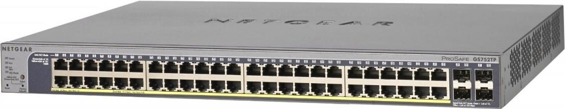 NETGEAR GS752TP-300EUS Netzwerk-Switch Managed L2/L3/L4 Gigabit Ethernet (10/100/1000) Power over Ethernet (PoE) 1U Schwarz (GS752TP-300EUS) von Netgear