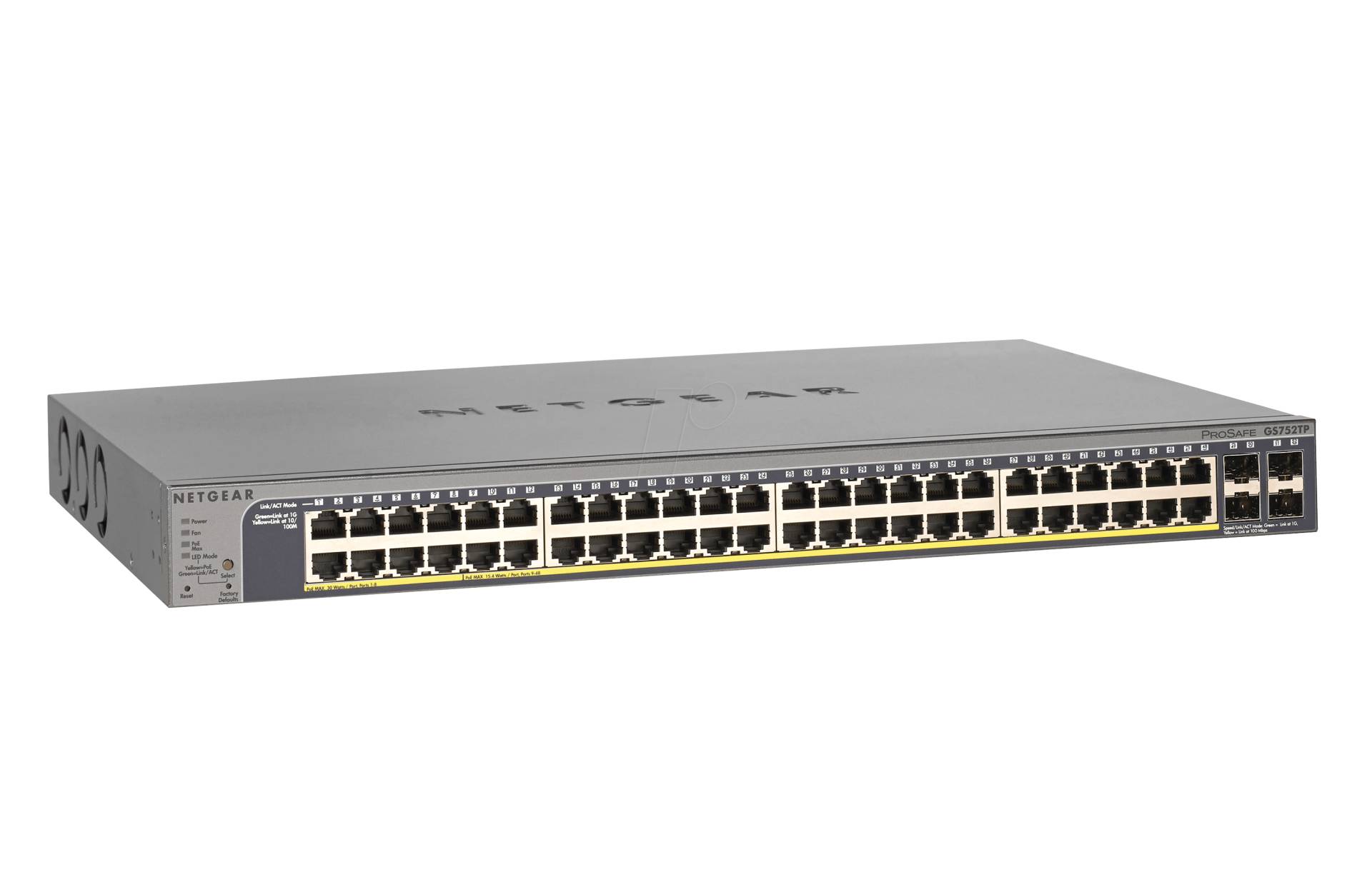NETGEAR GS752TP3 - Switch, 52-Port, Gigabit Ethernet,  PoE, SFP von Netgear