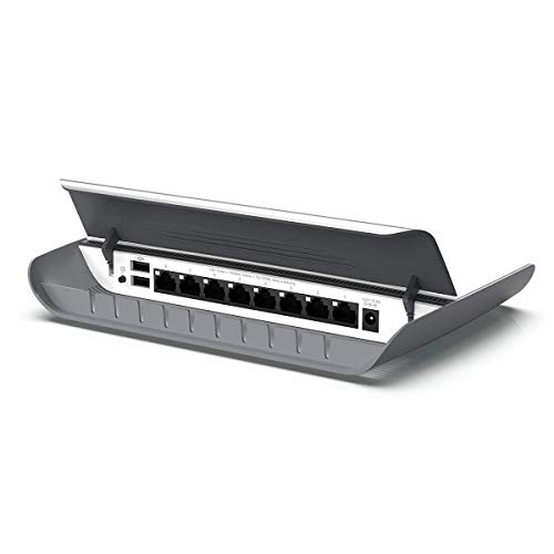 NETGEAR GS908E 8 Port Gigabit Ethernet LAN Plus Switch (schickes Desktop-Gehäuse, integrierte Kabelverwaltung, 2x USB-Ladeanschlüsse, lüfterloses Design für leisen Betrieb) von Netgear