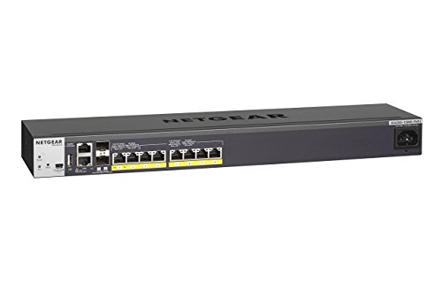 NETGEAR GSM4210P 10-Port Gigabit Ethernet LAN PoE Switch Fully Managed Pro (mit 8x PoE+ 240W, 2x 10G-SFP+, Desktop- oder Rack-Montage mit ProSAFE Lifetime-Garantie, M4200 Serie) von Netgear