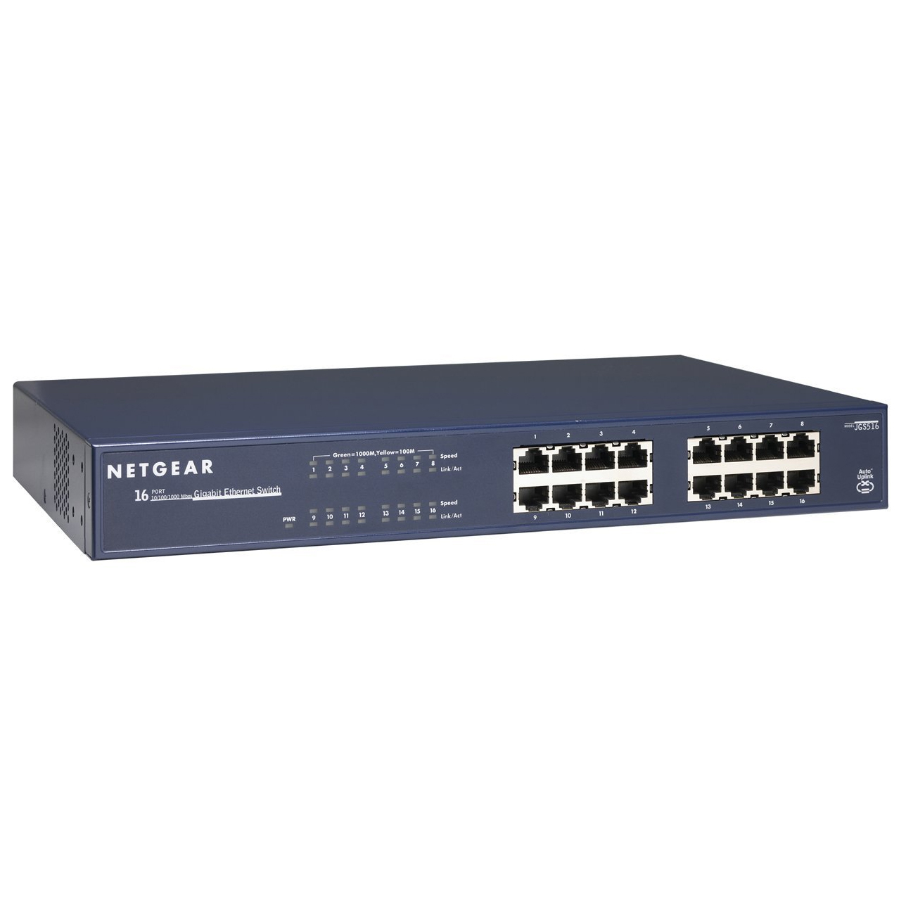 NETGEAR JGS516 Gigabit 16-Port ProSafe Switch (1000 Mbit/s, Auto MDI/MDIX, Auto-Negotiation) von Netgear