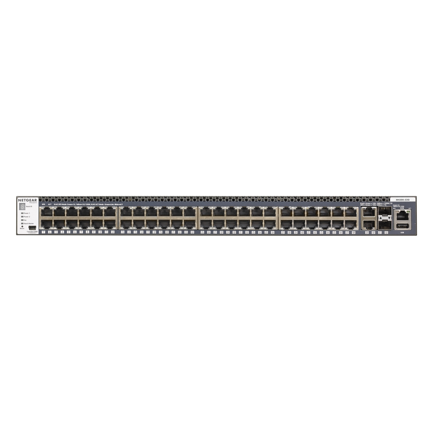 NETGEAR M4300-52G Managed Switch [48x Gigabit Ethernet, 2x 10 Gbit/s Ethernet, 2x 10 Gbit/s SFP+] von Netgear
