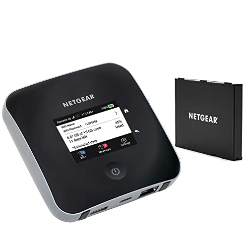 NETGEAR MR2100 4G LTE Router/Mobiler WLAN Router (bis 2 GBit/s Download-Geschwindigkeit, Hotspot für bis zu 20 Geräte, M2 inkl. Zusatzakku MHBTR10) von Netgear