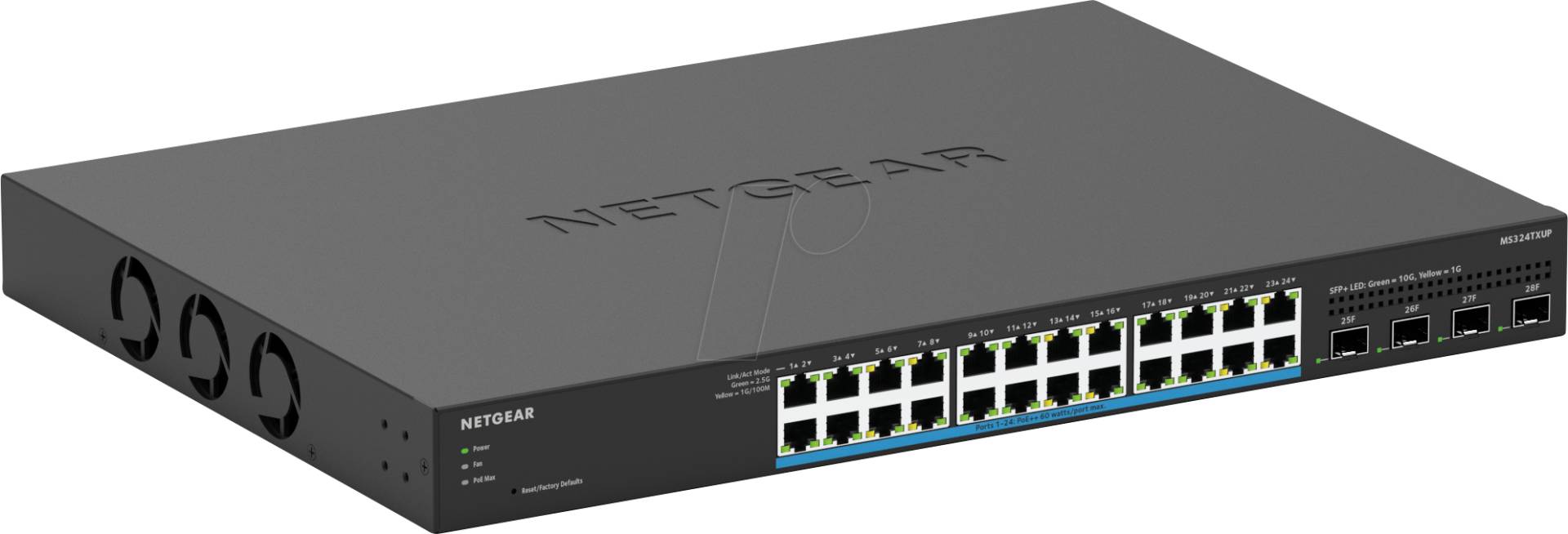 NETGEAR MS324TXU - Switch, 28-Port, 2,5 Gigabit Ethernet, PoE++, SFP+ von Netgear