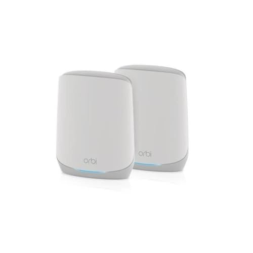 NETGEAR Orbi WiFi 6 Mesh WLAN System (RBK762S) | WiFi 6 Router mit 1 Satelliten-Repeater | Abdeckung von bis zu 350 m², 75 Geräte | AX5400 bis zu 5,4 GBit/s von Netgear