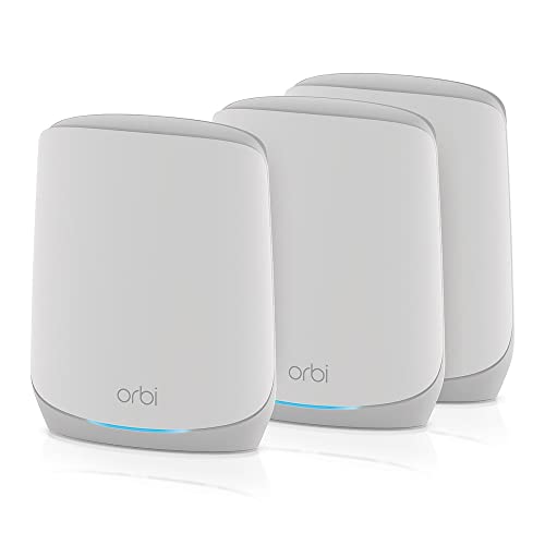 NETGEAR Orbi WiFi 6 Mesh WLAN System (RBK763S) | WiFi 6 Router mit 2 Satelliten-Repeatern | Abdeckung von bis zu 525 m², 75 Geräte | AX5400 bis zu 5,4 GBit/s von Netgear