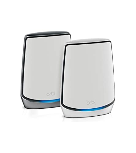 NETGEAR Orbi WiFi 6 Mesh WLAN System RBK852 (WiFi 6 Router + Satellit Repeater, TriBand Mesh AX6000, bis zu 350 m² Abdeckung und bis 100 Geräte bis 6 GBit/s Speed, 8x GB LAN) von Netgear