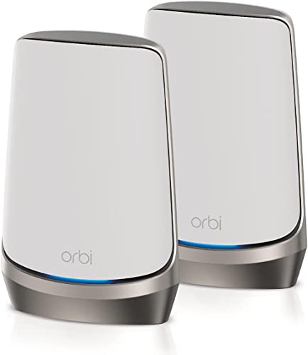 NETGEAR Orbi WiFi 6E Mesh Quad-Band WLAN System (RBKE962) | WiFi 6E Router mit 1 Satellit | Abdeckung bis zu 400 m² und 200 Geräte mit 10,8 GBit/s (AXE11000) | einfache App Installation von Netgear