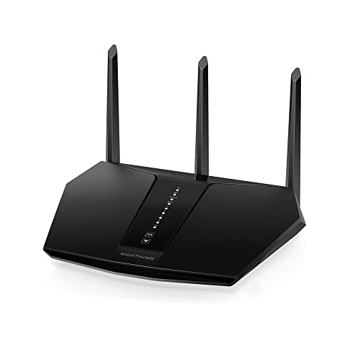 NETGEAR RAX30 WiFi 6 Router AX2400 (5 Streams mit bis zu 2,4 GBit/s, Nighthawk WLAN Router Abdeckung bis zu 125 m², Smart Roaming) von Netgear