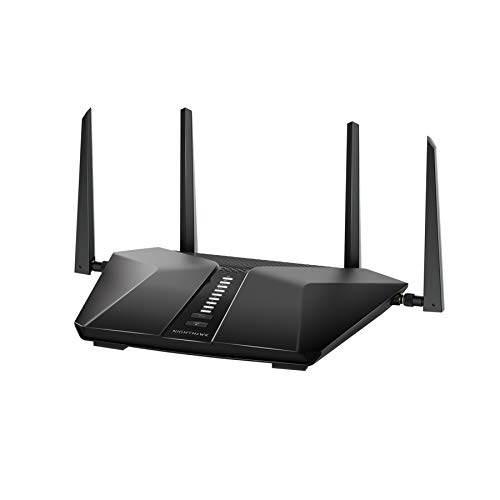 NETGEAR RAX43 WiFi 6 Router AX4200 (5 Streams mit bis zu 4,2 GBit/s, Nighthawk WLAN Router Abdeckung bis zu 175 m², kompatibel mit iPhone 12/13 oder Samsung S20/S21) von Netgear