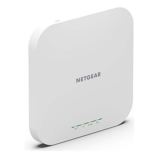 NETGEAR WAX610 WLAN Access Point PoE WiFi 6 (AX1800 Speed Dual-Band Mesh, WPA3, 802.11ax, 2.5G LAN, Lokales oder Insight Remote Management, PoE+ powered - Netzteil optional) von Netgear