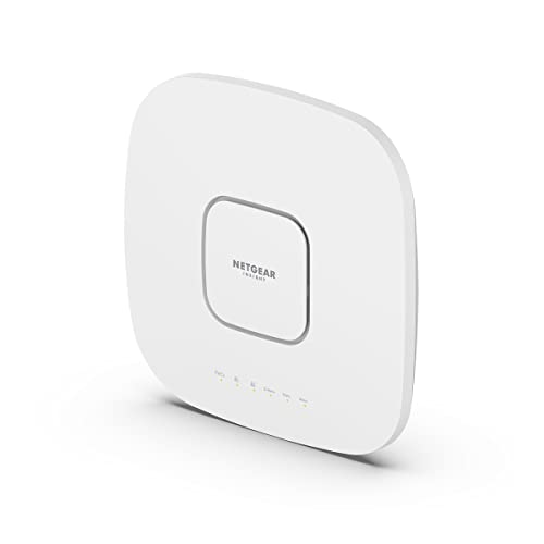 NETGEAR WAX630E WiFi 6E WLAN Access Point (AXE7800 Tri-Band, WPA3, 802.11ax Mesh-fähig, 2.5G LAN, Lokal oder Insight Remote Management, PoE++ powered - Netzteil optional) von Netgear