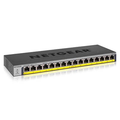 Netgear GS116PP ProSafe 16-Port Gigabit Switch PoE+ unmanaged 183W von Netgear