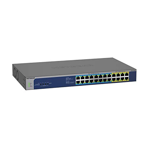 Netgear GS524UP 24 Port Gigabit Ethernet LAN Ultra60-PoE Switch (mit 8x PoE+ & 16x PoE++ 480W, Plug-and-Play, Desktop oder 19 Zoll Rack-Montage, ProSAFE Lifetime-Garantie) von Netgear