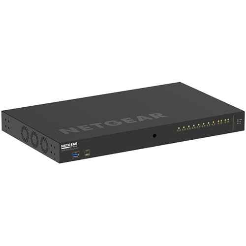 Netgear M4250-10G2XF-PoE++ Management L2/L3 Gigabit Ethernet (10/100/1000) Ethernet-Verbindung, unterstützt die Stromversorgung über diesen Port (PoE) 1U, Schwarz von Netgear