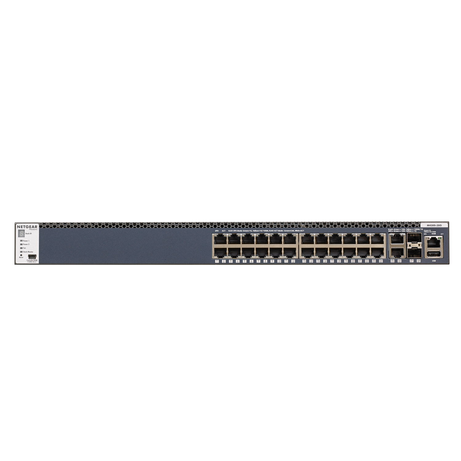 Netgear M4300-28G 28-Port ProSafe Switch [bis zu 10.000 Mbit/s, Managed, KMU] von Netgear