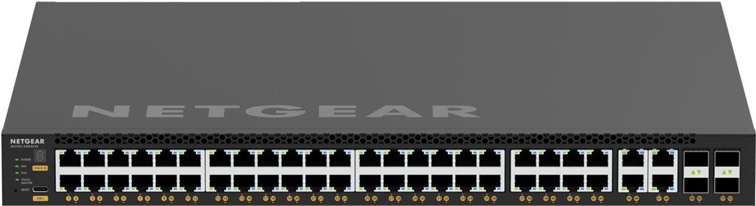 Netgear M4350-44M4X4V (MSM4352)-44x2.5G, 4x10G/Multi-gig PoE++ (194W base, up to 3,314W) and 4xSFP28 25G Managed Switch (MSM4352-100NES) von Netgear