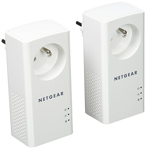 Netgear PLP1000 PowerLINE 2er Set Adapter bis zu 1000 MBit/s (französischer Stecker, nur für Frankreich geeignet) von Netgear
