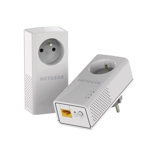 Netgear PLP1000 PowerLINE 2er Set Adapter bis zu 1000 MBit/s (französischer Stecker, nur für Frankreich geeignet) von Netgear