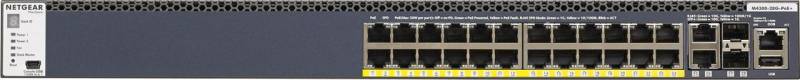 Netgear ProSAFE M4300 Rackmount Gigabit Managed Switch, 26x RJ-45, 2x SFP+, 480W PoE+ (GSM4328PA-100NES) von Netgear
